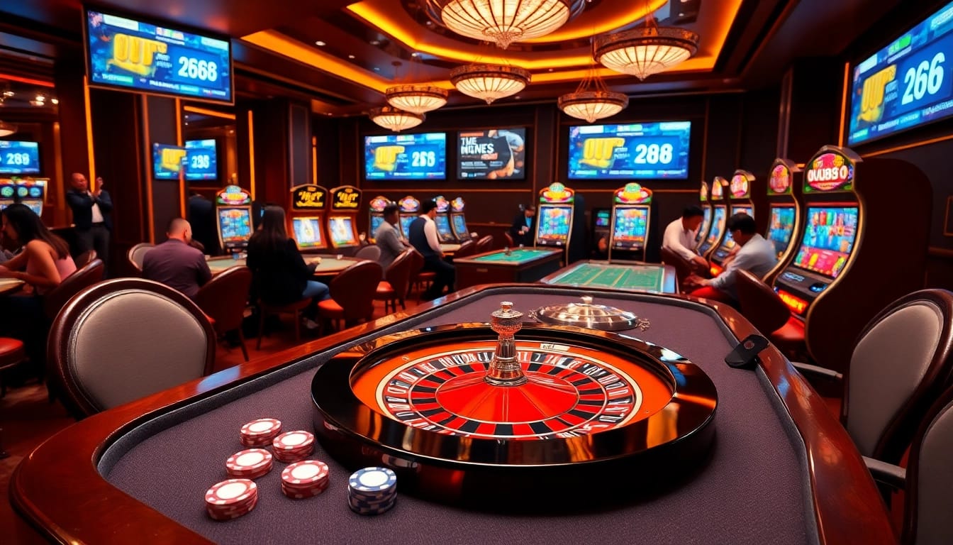 Experience the excitement of UU88 online casino with vibrant tables and engaging gaming activities.