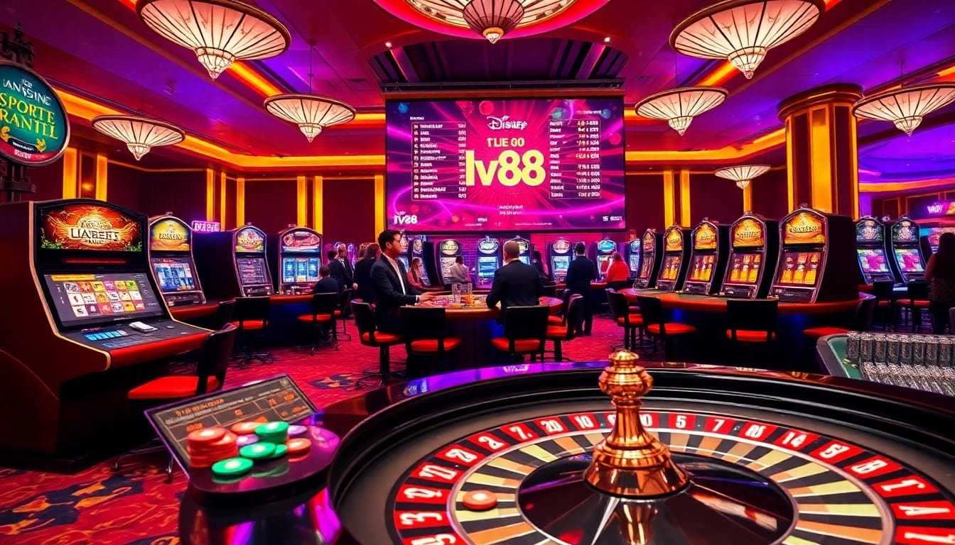 Experience the excitement of gambling at lv88 with vibrant casino tables and thrilling gaming action.