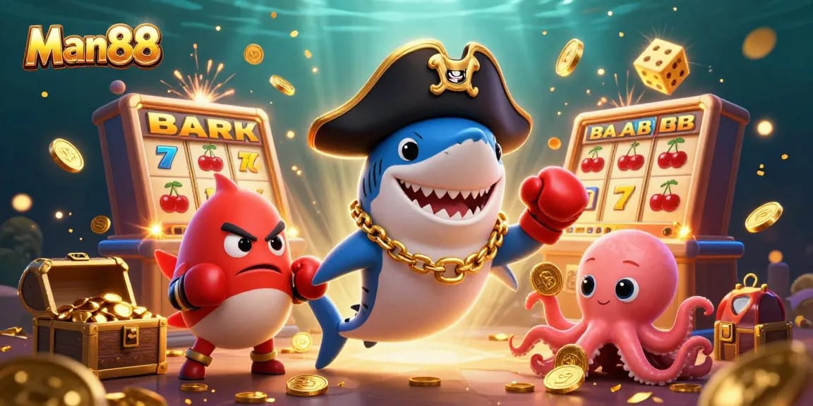 Engage with Man88's thrilling 3D casino adventure featuring playful characters and jackpot elements.