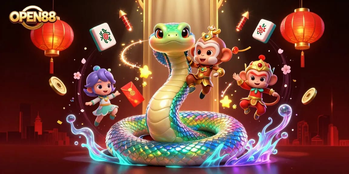 Experience the vibrant gaming world of OPEN88 with dynamic characters and enchanting elements.