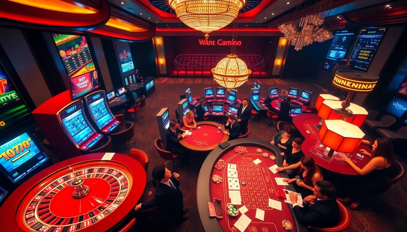 Experience thrilling gameplay at https://vn88.gives/ with vibrant casino tables and colorful poker chips.