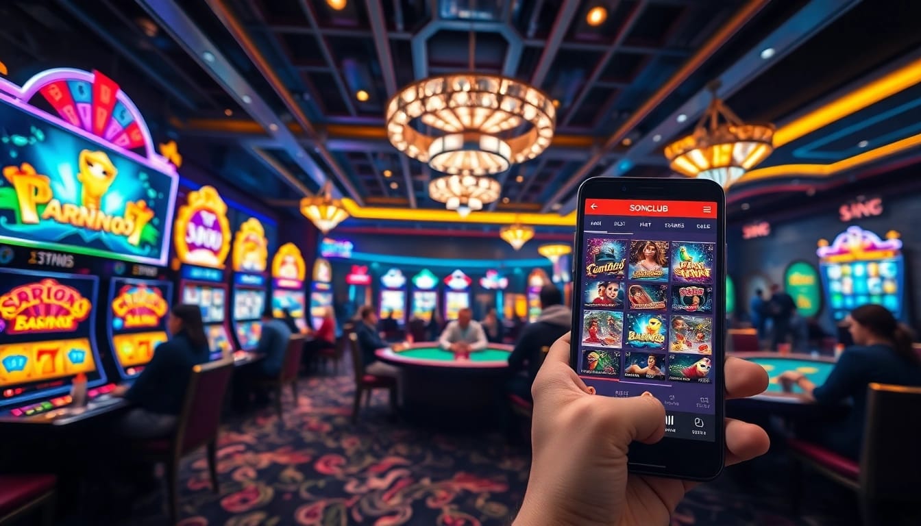 Exciting Sonclub online gaming scene showcasing vibrant slot games and players enjoying their experience.