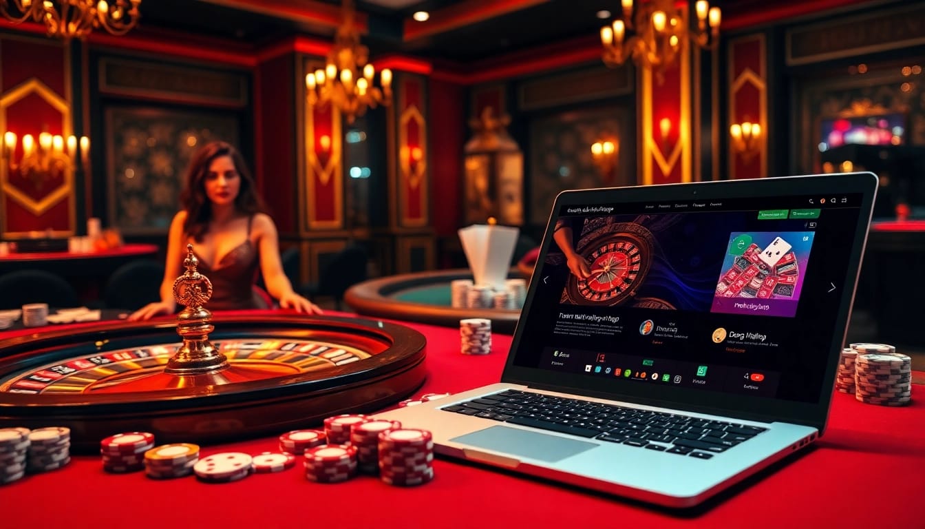 Experience the thrill of rr88 dang nhap with our dazzling online casino setup featuring roulette and poker.