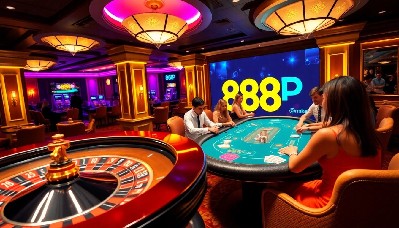 Experience thrilling gameplay at 888P's vibrant casino tables.