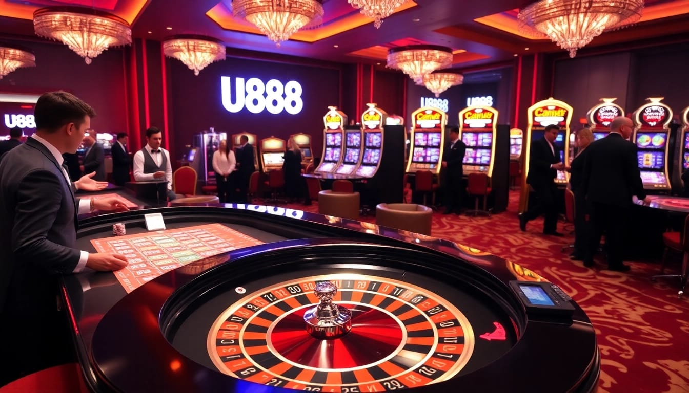 Experience thrilling moments at U888 with captivating casino games and vibrant atmosphere.