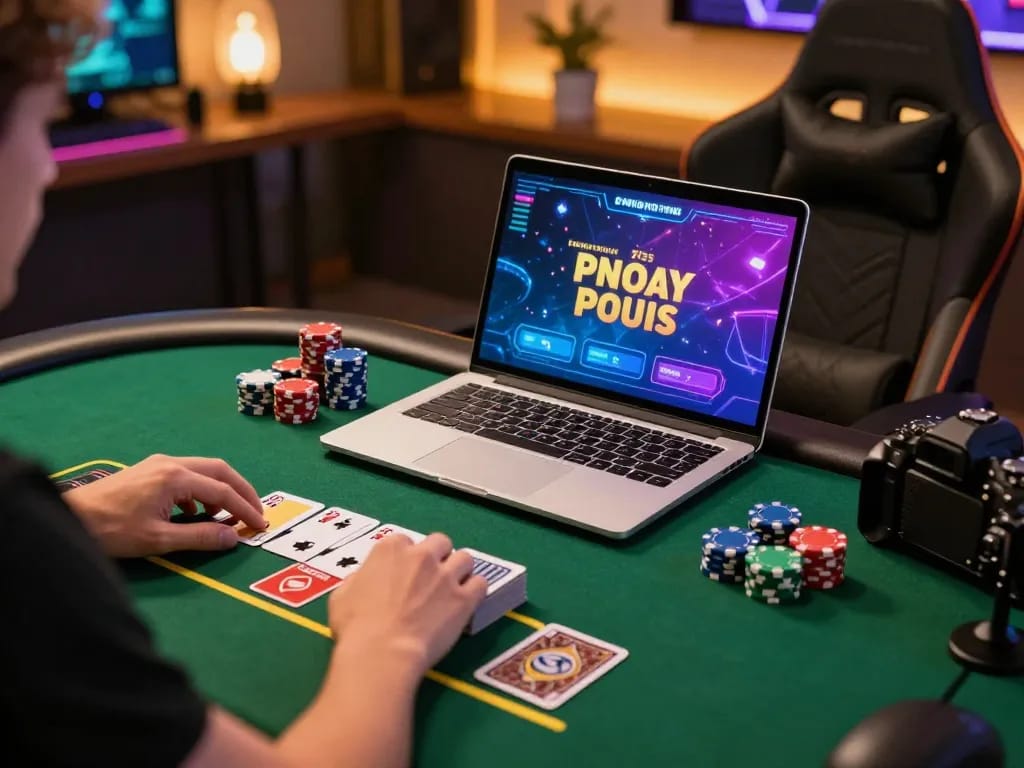 x88 online gaming setup showing a player engaging in blackjack strategy with vibrant game graphics