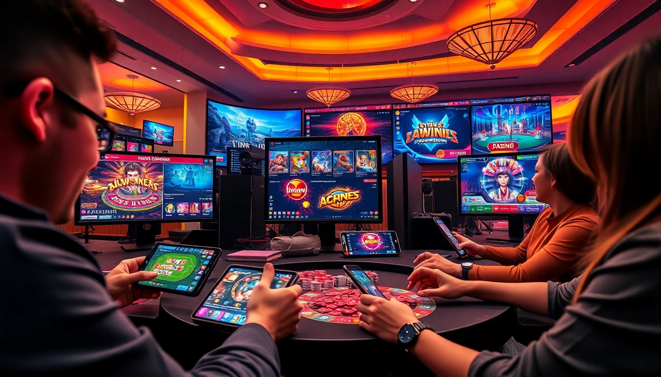 Exciting IWIN online gaming experience with players engaged in diverse games.