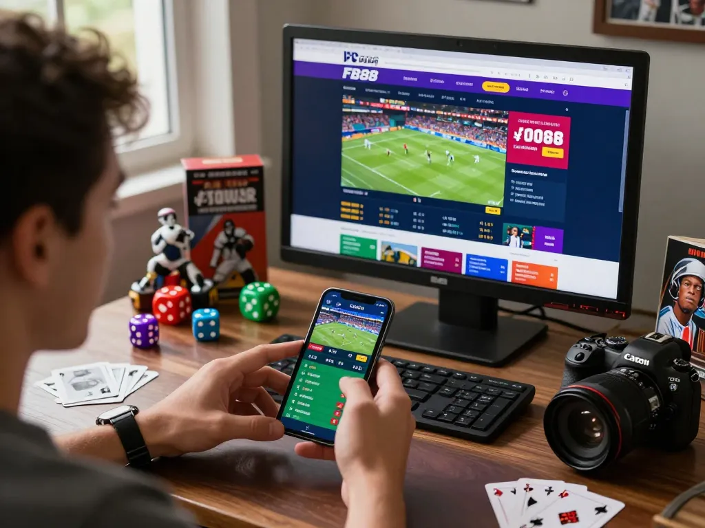 Engaged user placing bets on fb88 with smartphone and interactive interface showcasing live sports statistics.