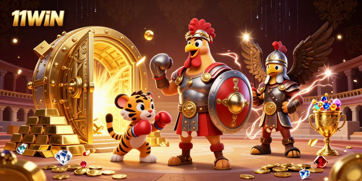 Experience the exhilarating thrill of 11WIN casino games with golden treasures and dynamic action elements!