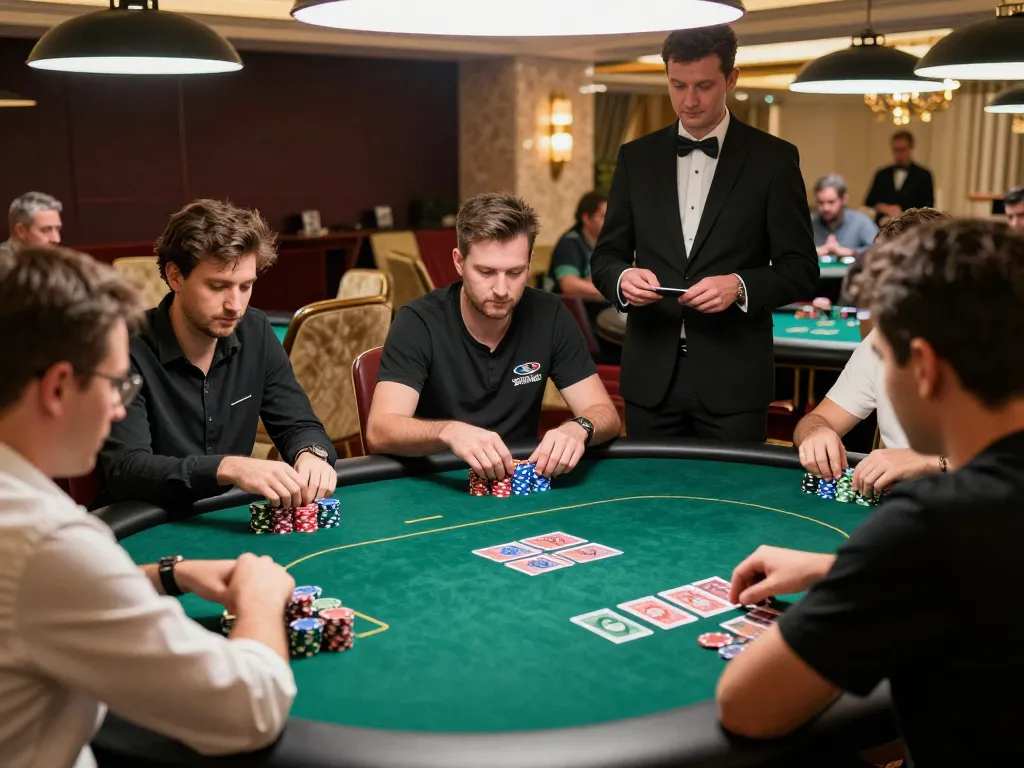 58win poker tournament in progress, players strategizing at luxury tables