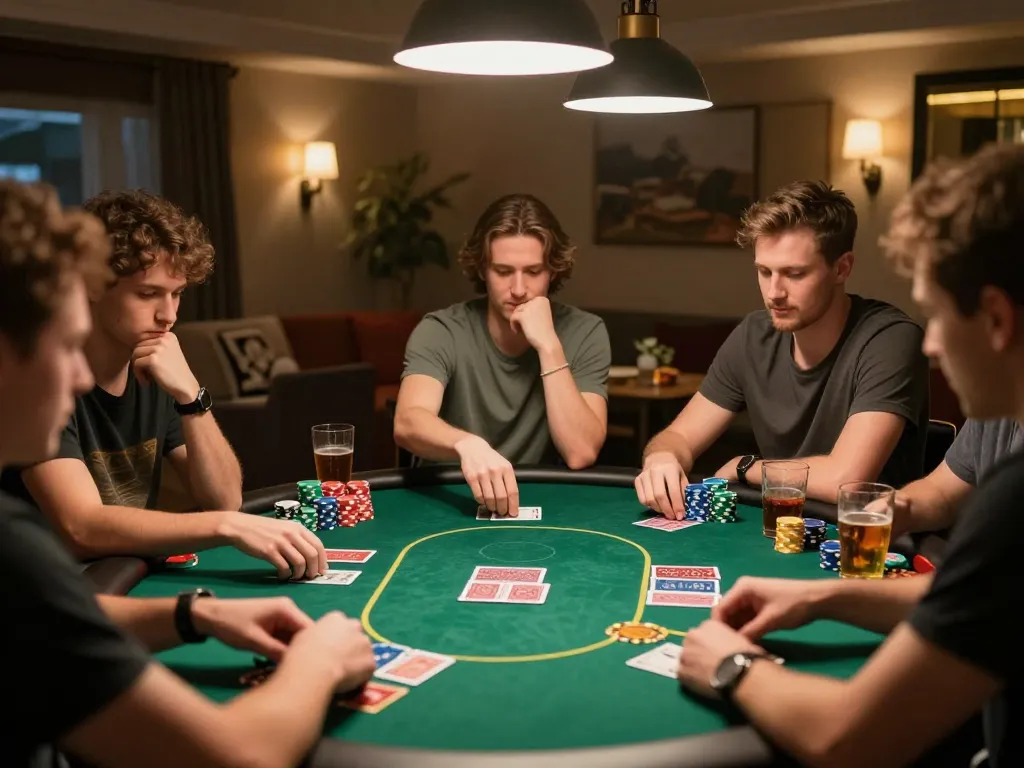 Engaged players enjoying a poker game, showcasing f8betz strategic gameplay and social atmosphere.
