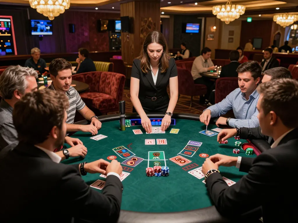 Experience thrilling gameplay at VUABET88's live blackjack table with engaging players strategizing bets.