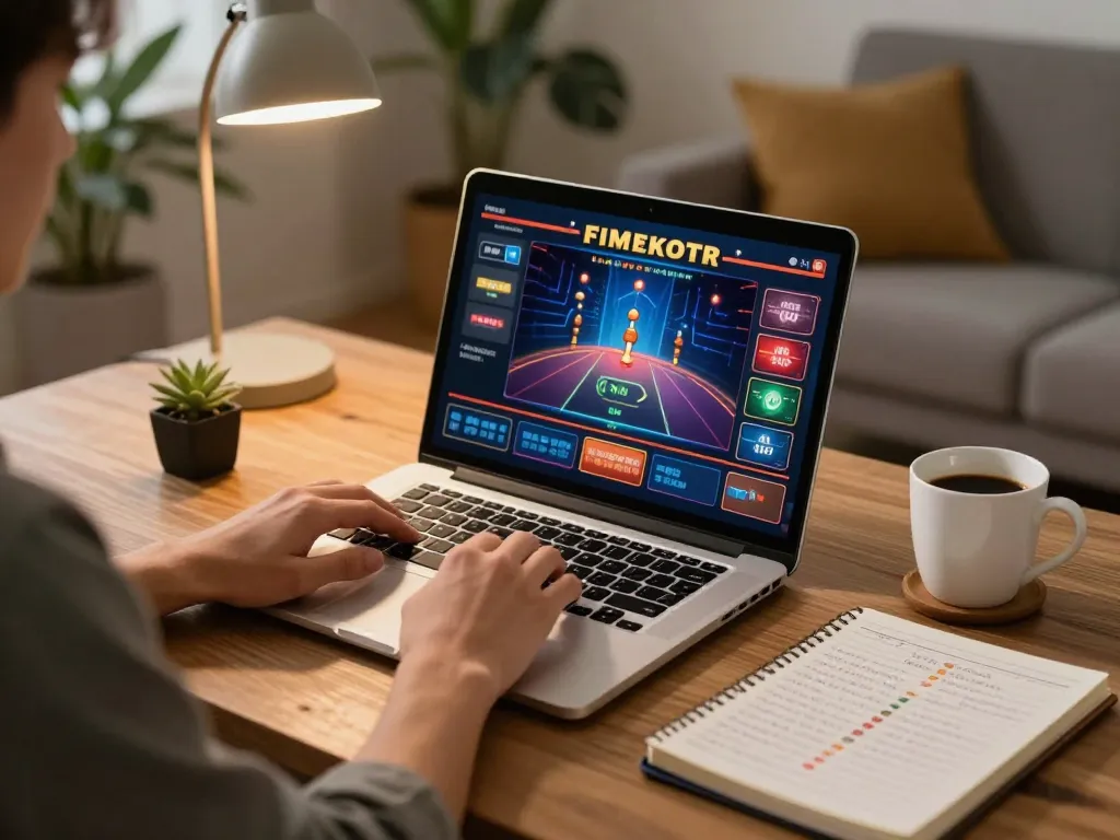 Engaging xx88 online gaming experience with a player strategizing at home.