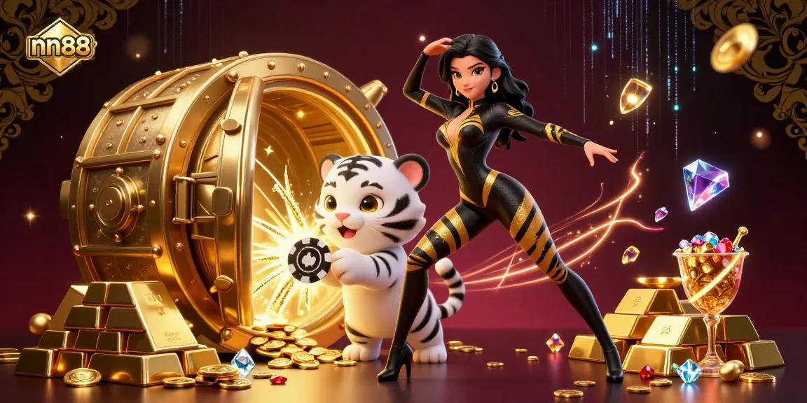 Engage with nn88's exciting casino adventure featuring vibrant characters and dazzling treasures.