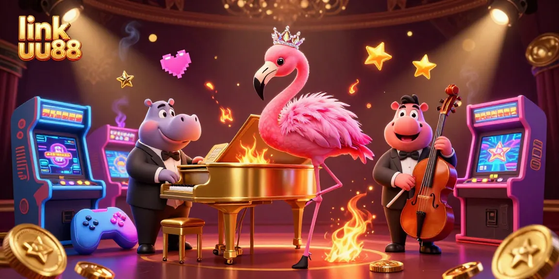 Experience excitement with link uu88 as the lively flamingo and hippo bassist entertain in an ultra-modern casino.