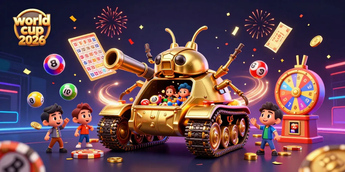 Win big with the world cup 2026 as vibrant lottery elements and casino excitement collide in this stunning 3D scene.