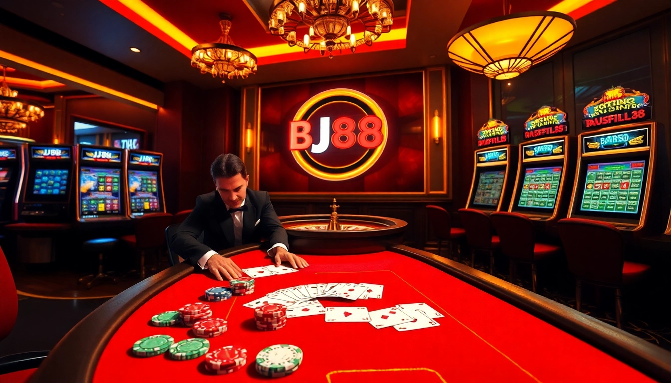 Engage in high-stakes action at BJ88 with vibrant casino tables and thrilling games.