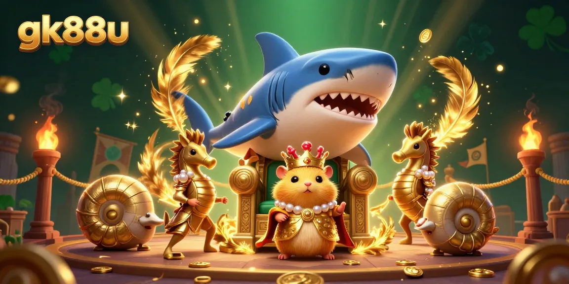 Experience thrilling gaming with gk88u's vibrant casino-themed illustration featuring dynamic characters and elements.