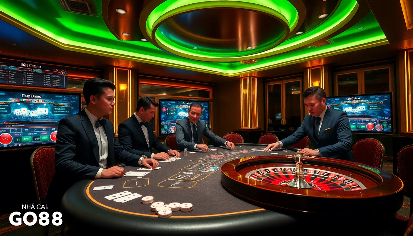 Engaging players at Nhà Cái GO88 enjoy a vibrant online casino atmosphere with exciting games.