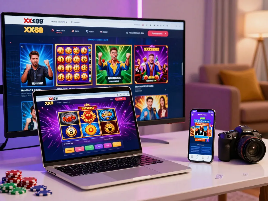 Engaging XX88 online gaming platform with diverse games and vibrant user experience.