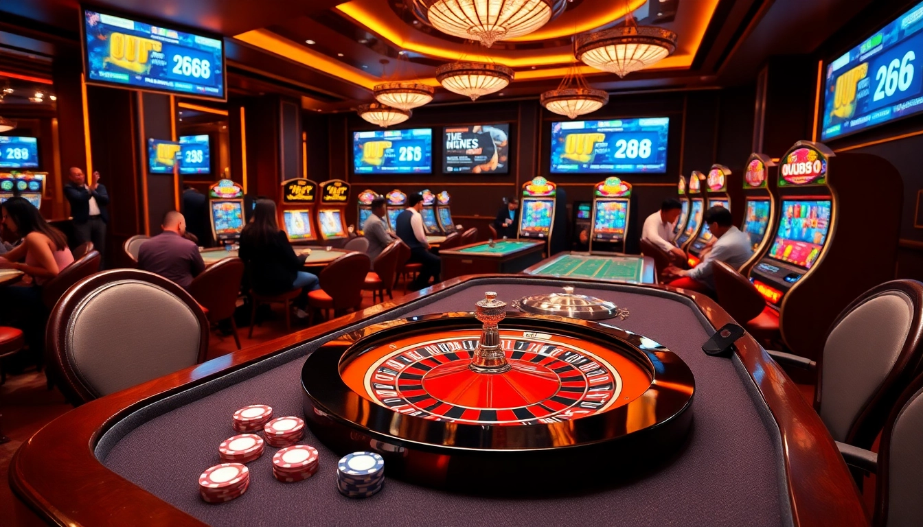 Experience the excitement of UU88 online casino with vibrant tables and engaging gaming activities.