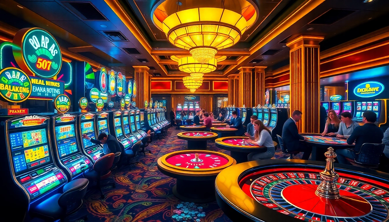 Exclusive Slot Promotions displayed with engaging slot machines and vibrant casino atmosphere.