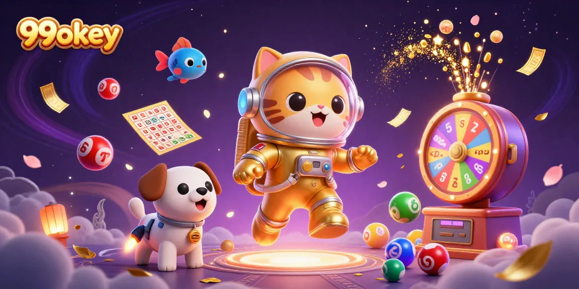 Engage with 99okey's colorful gaming universe featuring dynamic lottery balls and vibrant prizes.