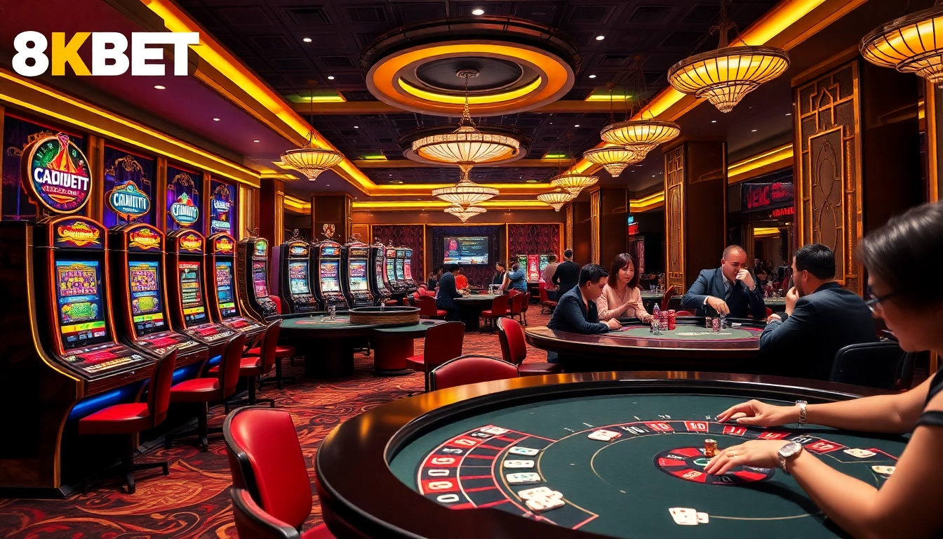 Experience the excitement of 8KBET with vibrant casino elements and engaged players.