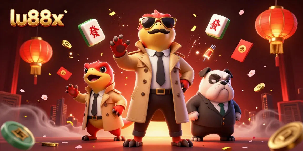 Experience thrilling casino action with lu88x featuring three raptors in a trench coat and luxurious decor.