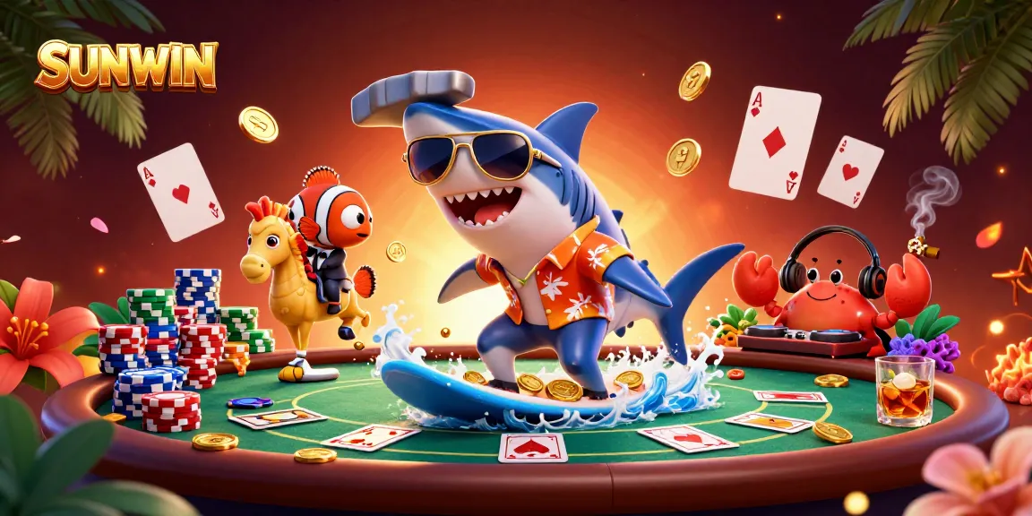 SUNWIN offers exhilarating casino games with vibrant 3D characters dancing on gold coins.