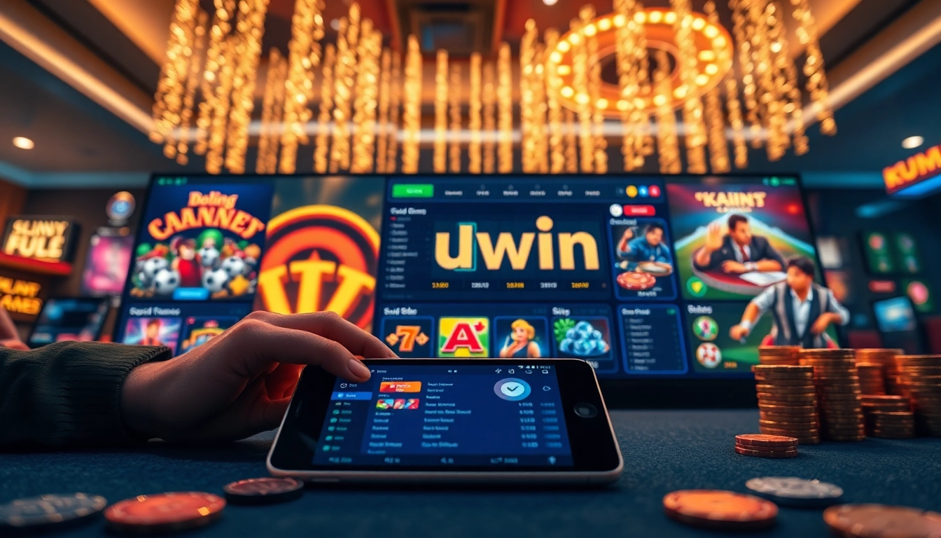 Kuwin online gambling platform with games and gaming tokens.