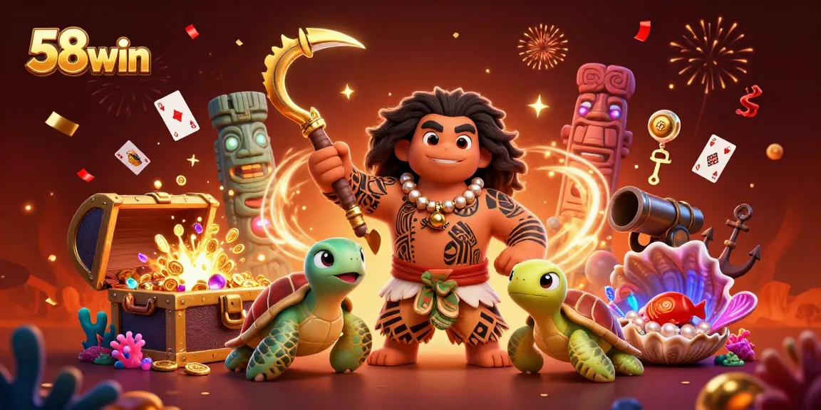 Experience thrilling gameplay at 58win with vibrant illustrations of exciting casino elements.