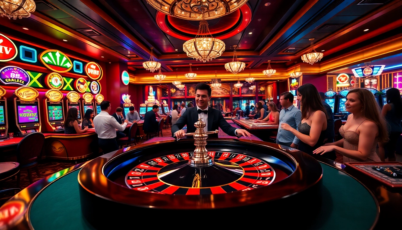 Players enjoy a thrilling roulette game at 789p casino, showcasing the excitement of gambling.