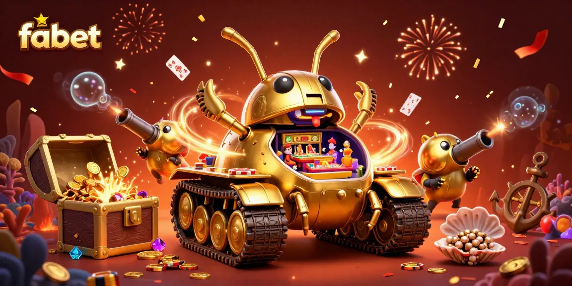 Experience the thrill of fabet with a golden beetle tank showcasing a miniature casino.