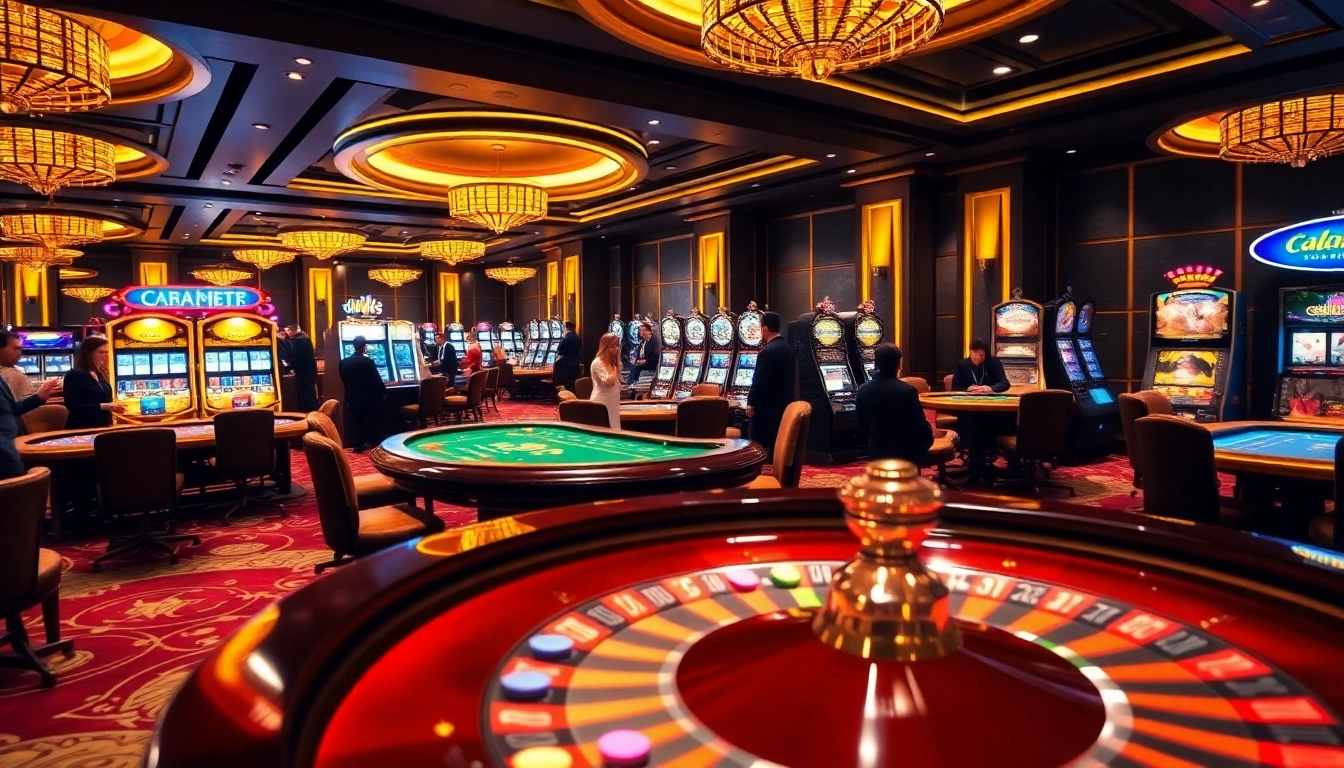 Experience thrilling gaming at 8DAY casino, featuring roulette and vibrant slot machines.