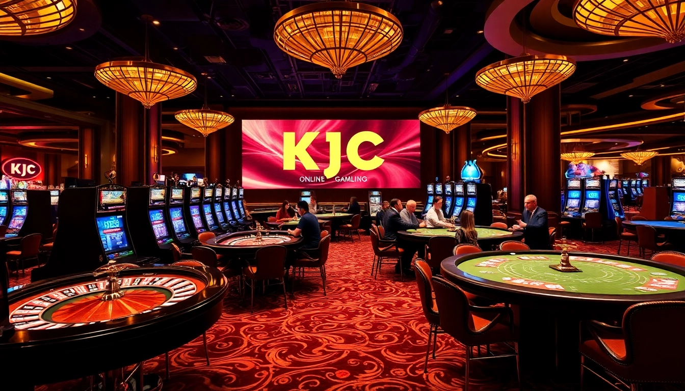 Experience thrilling gaming at KJC's vibrant casino scene featuring roulette and poker tables