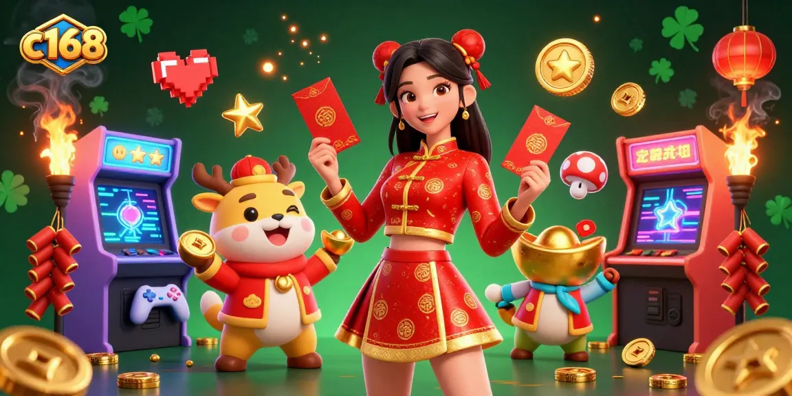 Experience the vibrant culture of c 168 with a colorful Lunar New Year celebration infused with casino elements.
