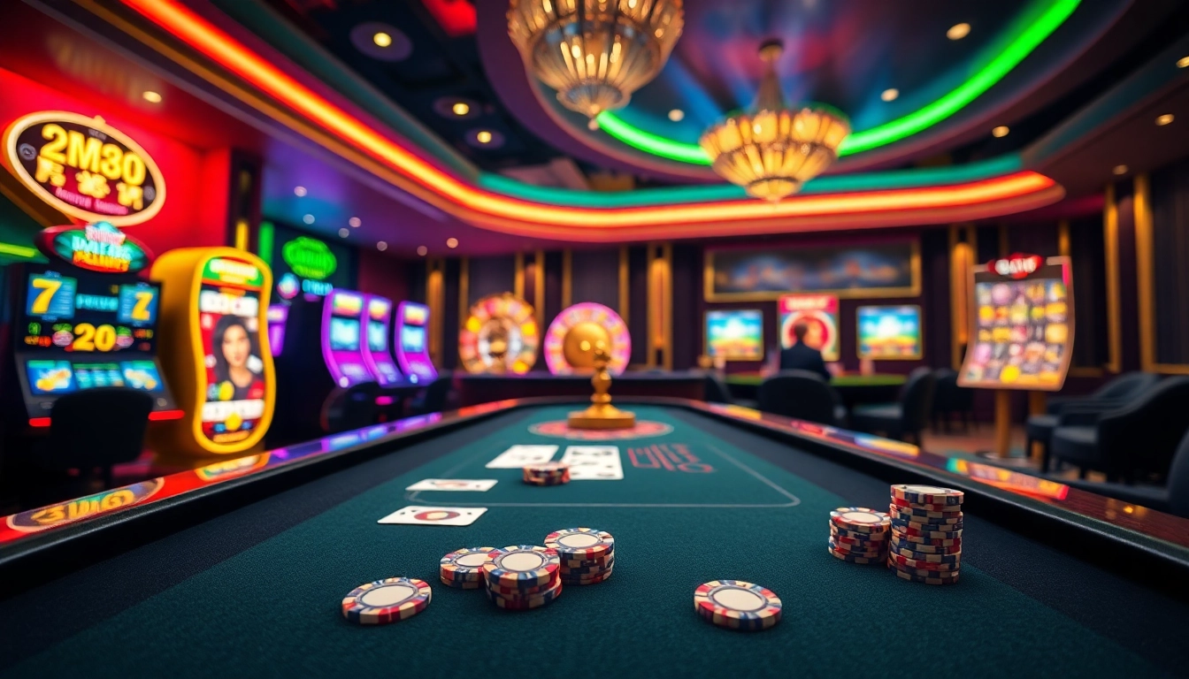 Players enjoying high-stakes games at MM88 casino, capturing the excitement and professionalism of the gambling experience.