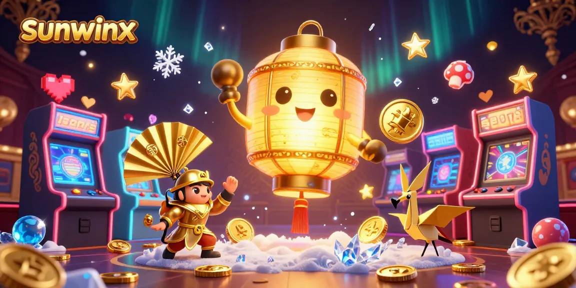 Experience thrilling gameplay at sunwinx with vibrant gaming elements and glowing characters.