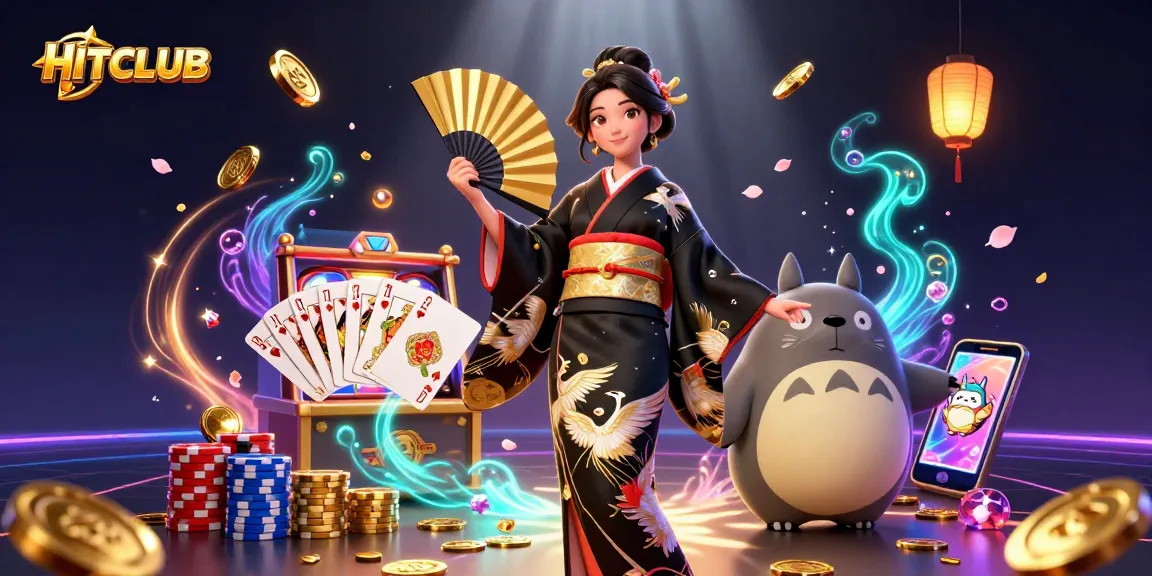 Engage with HITCLUB through vibrant slot gaming action featuring lucky 7s and cascading coins.