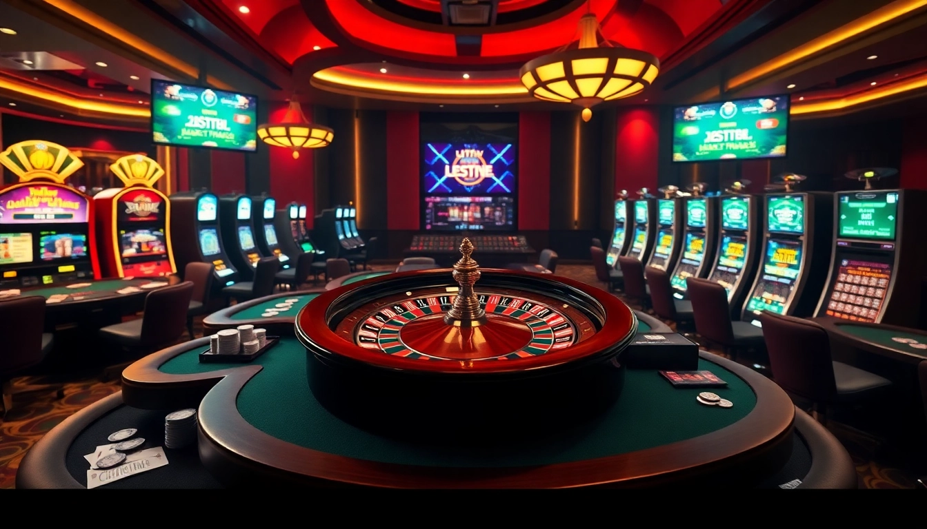Experience exciting casino gaming at uu88u.jp.net with vibrant roulette wheels and poker tables.