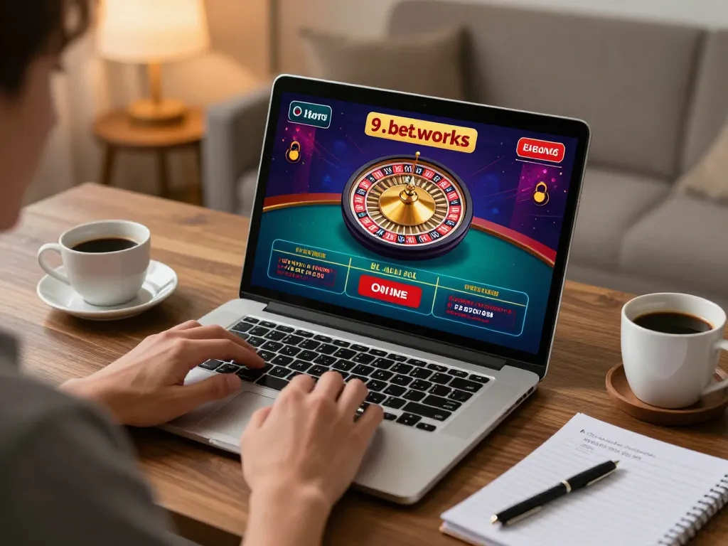 Engaging live casino gameplay experience at https://9bet.works/ with roulette wheel on laptop screen.