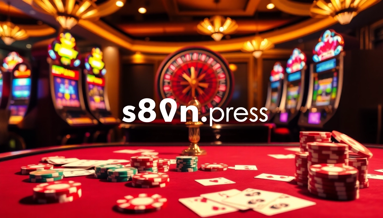 Elevate your gaming experience with s8vn.press, featuring an exquisite casino table and vibrant roulette wheel.