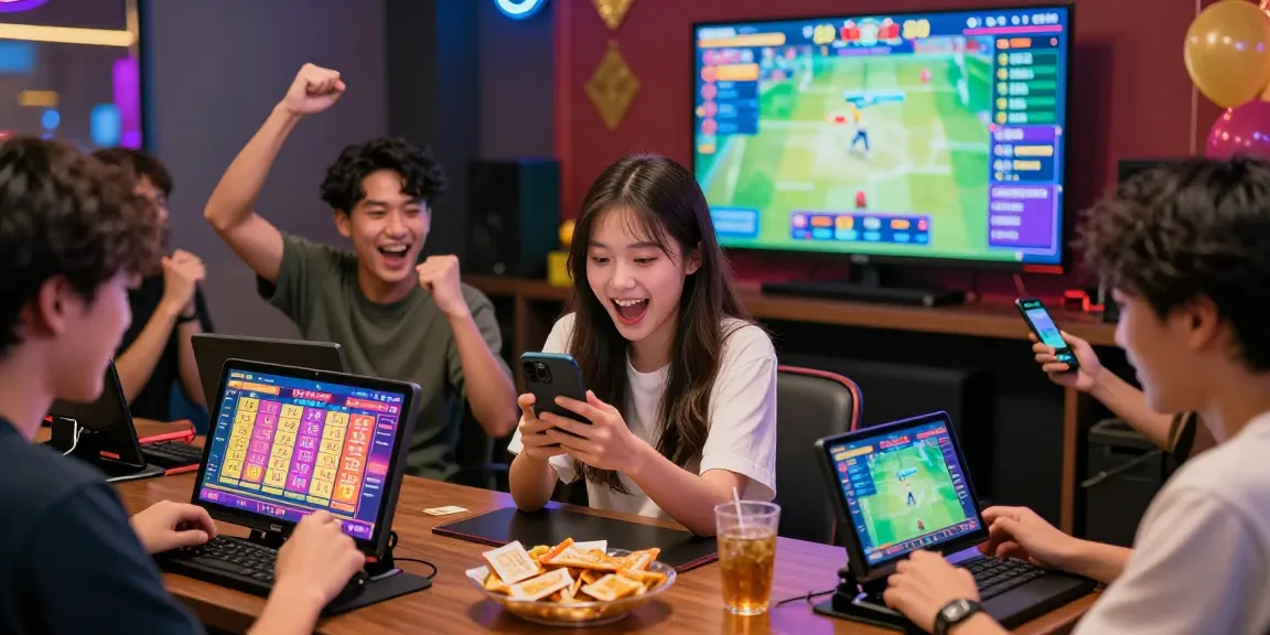 Xoso66 players celebrating lottery wins in a vibrant online gaming atmosphere.