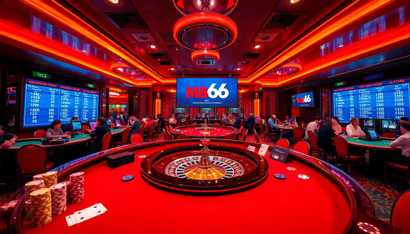 Exciting gameplay at MB66 casino, featuring a vibrant gaming environment and colorful casino elements.