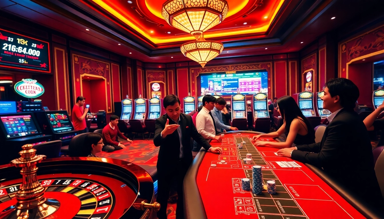 Players experience the thrill of winning at the KM88 casino with vibrant games and excitement.