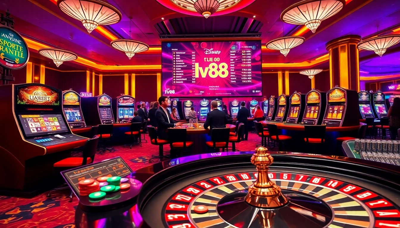 Experience the excitement of gambling at lv88 with vibrant casino tables and thrilling gaming action.