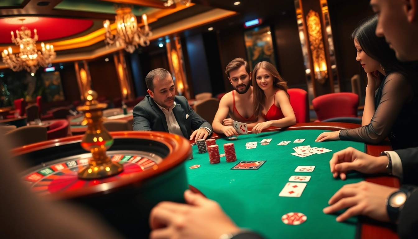 SODO casino poker players strategizing their winning moves at a vibrant poker table.