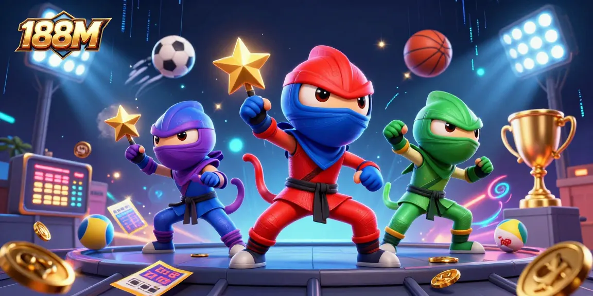 Engage in thrilling gameplay at 188M with a vibrant casino atmosphere filled with action-packed elements.