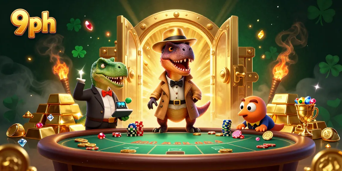 Experience thrilling blackjack action at 9ph with vivid characters and dynamic gold elements